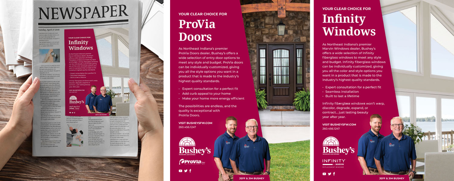 Bushey’s Windows & Doors PRINT ADS