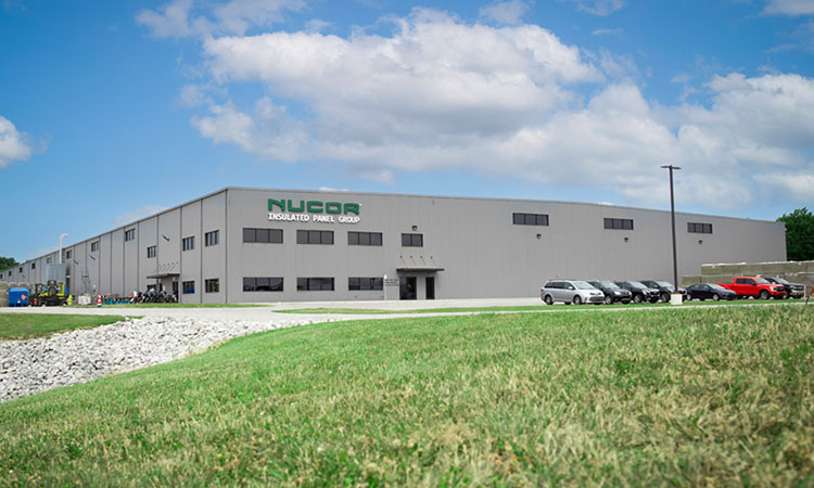 Exterior shot of Nucor Insulated Panel Group building