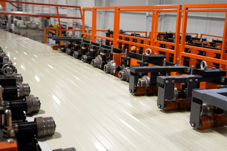Nucor Insulated Panel Group roll forming machine
