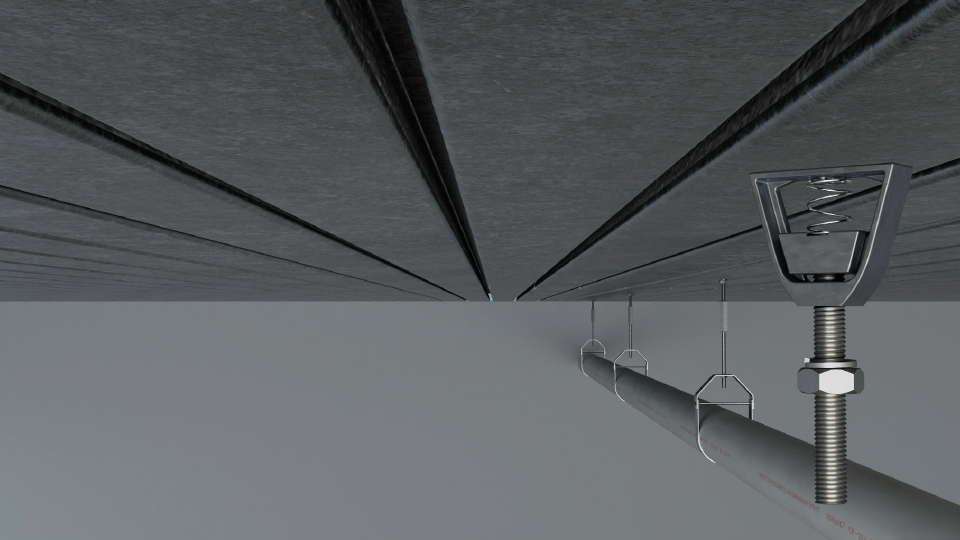 Closeup illustration of Next Generation Dovetail Deck and PinTail™ Anchors holding up MEP